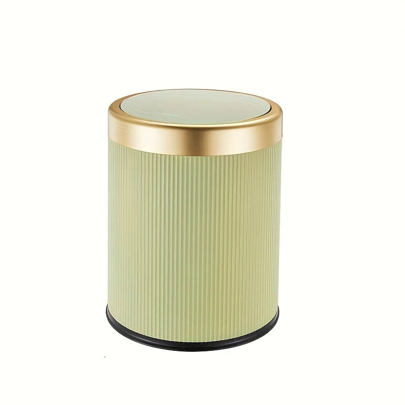 Chic Oval Waste Bin | Touchless Opening Trash Can with Dual Bucket