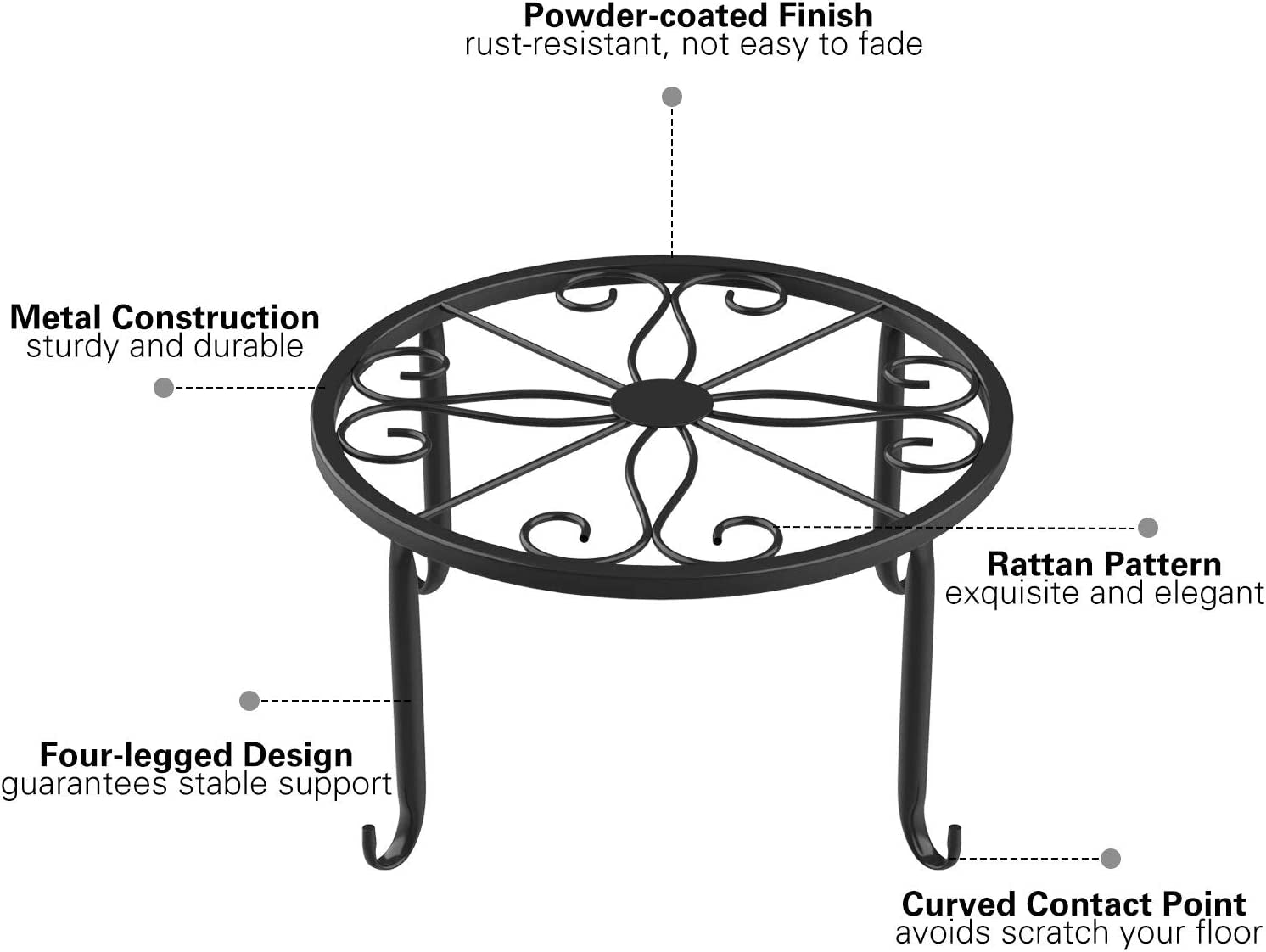 3 Pack Potted Plant Stand