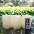 Outdoor Waterproof Battery Operated Flameless LED Pillar Candles