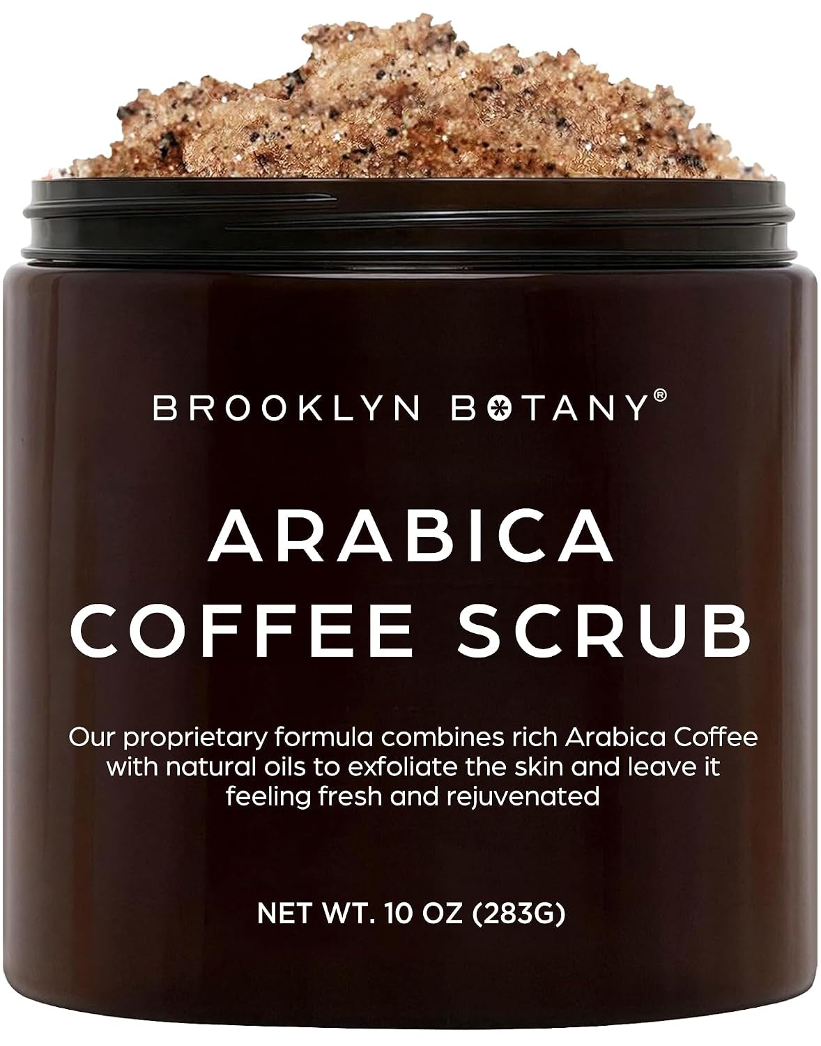 Arabica Coffee Body Scrub - Moisturizing and Exfoliating for Body, Face, Hand, Foot - Fights Stretch Marks, Fine Lines, Wrinkles - Great Gifts for Women & Men - 10 Oz