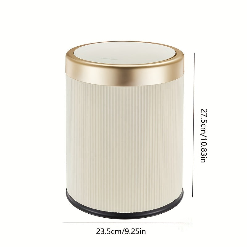 Chic Oval Waste Bin | Touchless Opening Trash Can with Dual Bucket