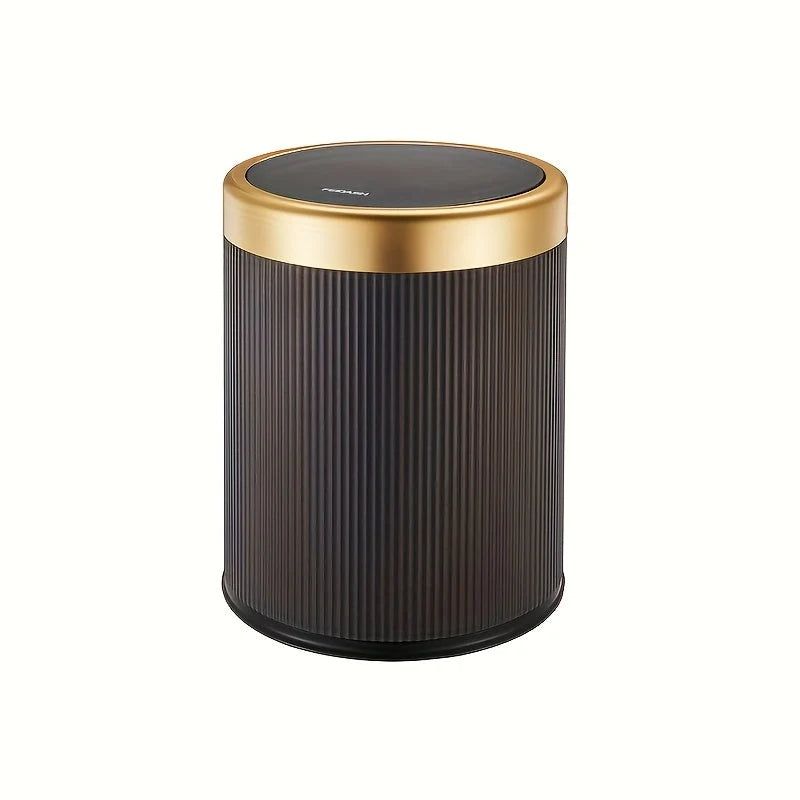 Chic Oval Waste Bin | Touchless Opening Trash Can with Dual Bucket